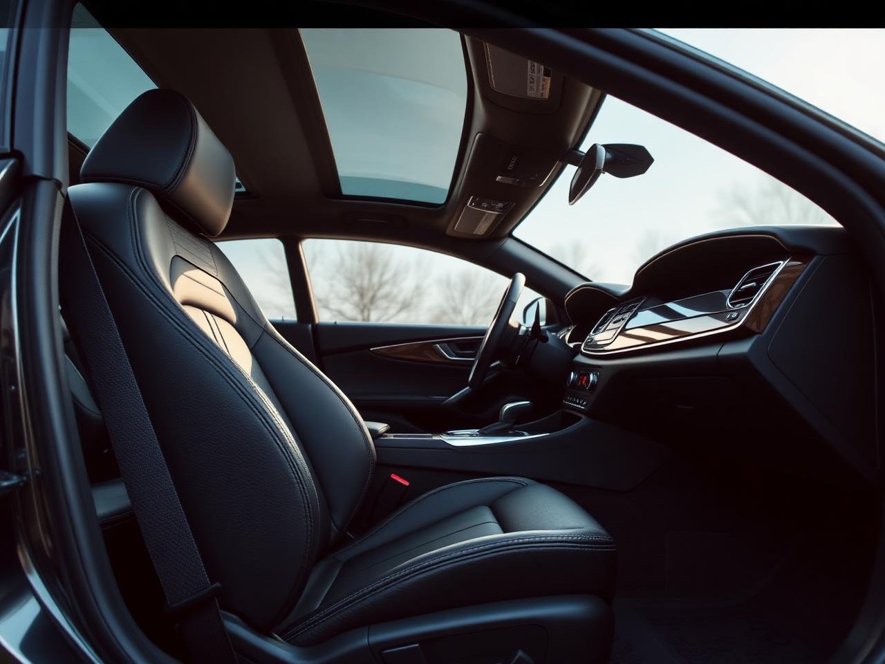 Vehicle interior receiving a professional detail